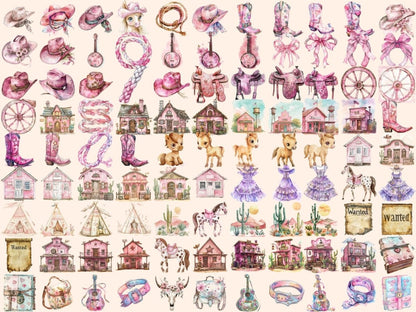 Little Cowgirl Watercolor Clipart Country Girl Art - Wonders Artist