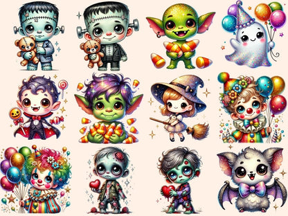 Little Halloween Monsters (P2) Clipart Baby Monsters - Wonders Artist