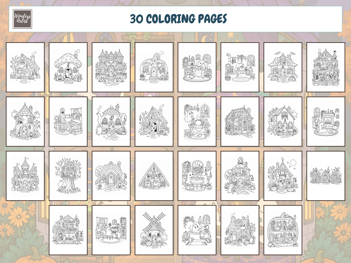 Little Haunted Houses Coloring Book — preview 2