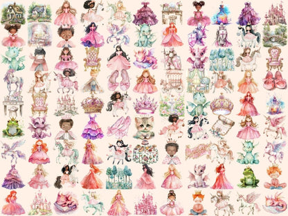 Little Kingdom Watercolor Clipart Enchanted Kingdom - Wonders Artist