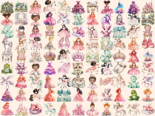 リトルキングダム水彩クリップアート