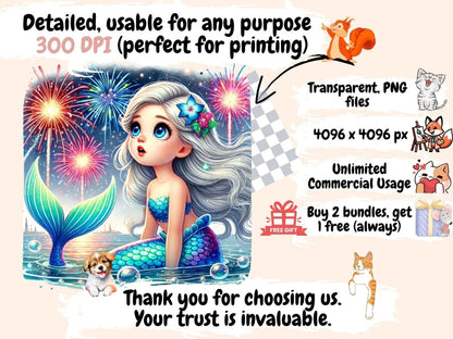 Little Mermaids (P3) Clipart adorable mermaids - Wonders Artist