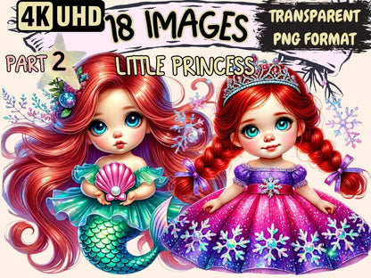 Little Princess (P2) Clipart Cute Princess PNG - Wonders Artist