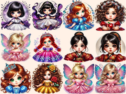 Little Princess (P2) Clipart Cute Princess PNG - Wonders Artist