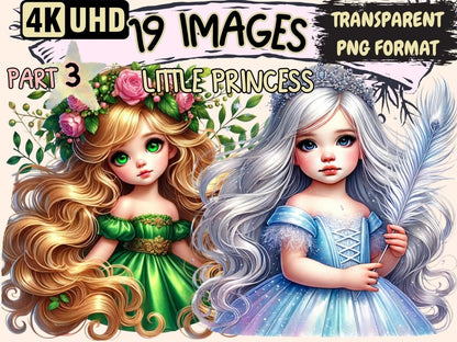 Little Princess (P3) Clipart Cute Princess PNG - Wonders Artist