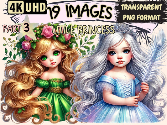 Little Princess (P3) Clipart - High - Quality Instant Digital Download for Creative Projects