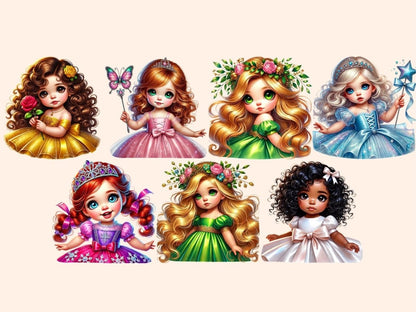 Little Princess (P3) Clipart Cute Princess PNG - Wonders Artist