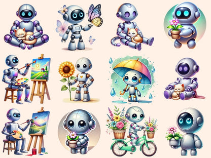 Little Robots (P2) Clipart little robot clipart - Wonders Artist