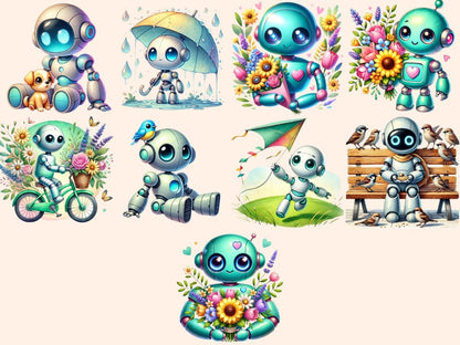 Little Robots (P2) Clipart little robot clipart - Wonders Artist