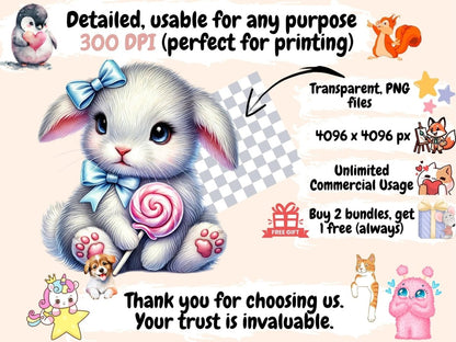 Lollipop Animals Clipart Animal Lollipop PNG - Wonders Artist