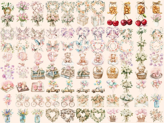 愛は空気中にある 水彩クリップアート