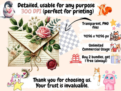 Love Letters Clipart Cute Letters PNG - Wonders Artist