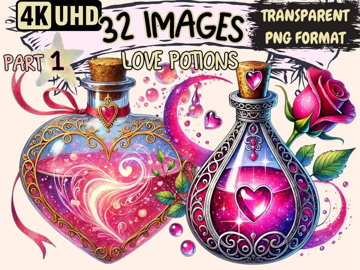Love Potions Clipart Cute Potion Art - Wonders Artist