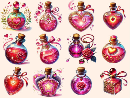 Love Potions Clipart Cute Potion Art - Wonders Artist
