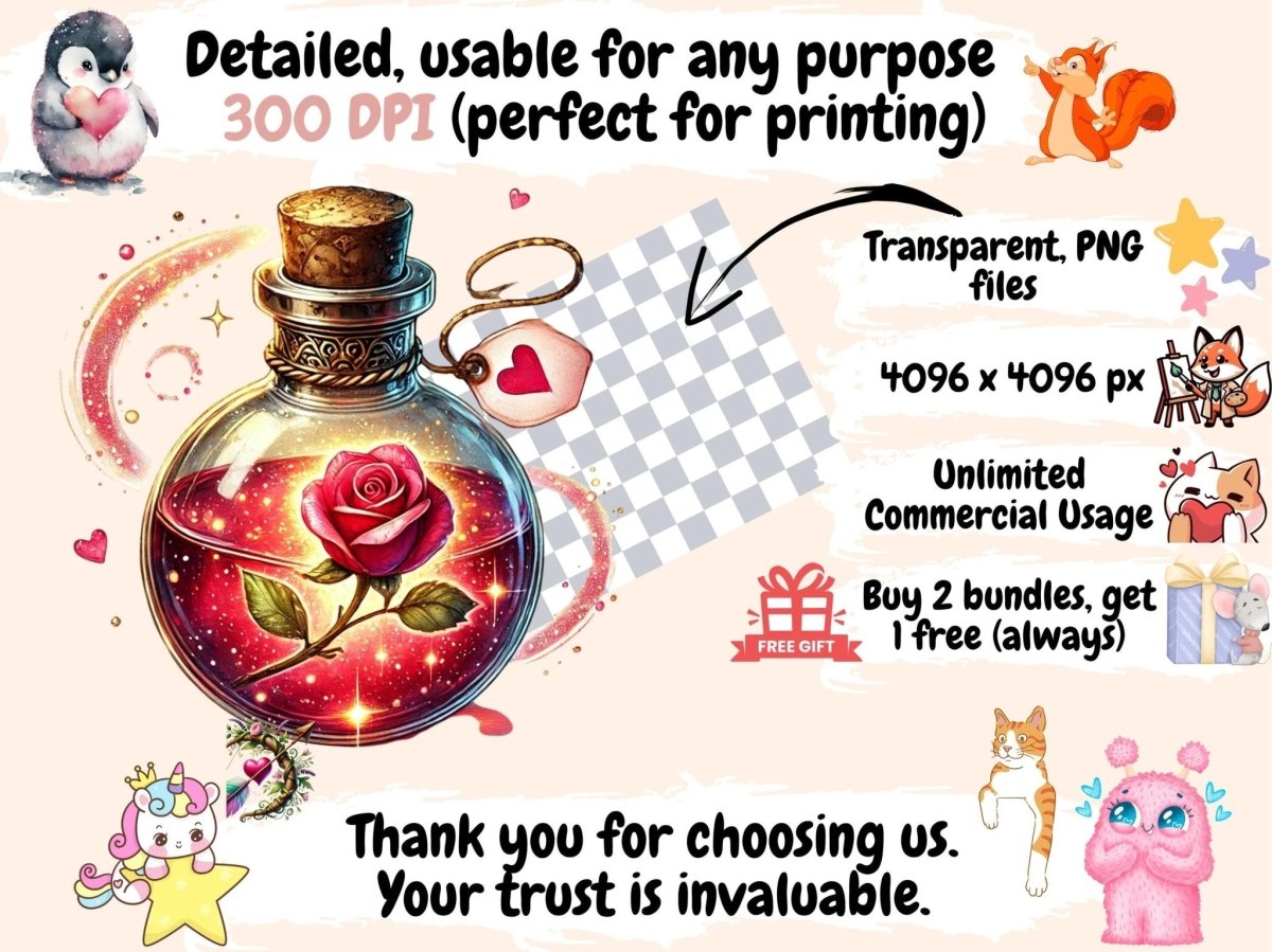 Love Potions Clipart Cute Potion Art - Wonders Artist
