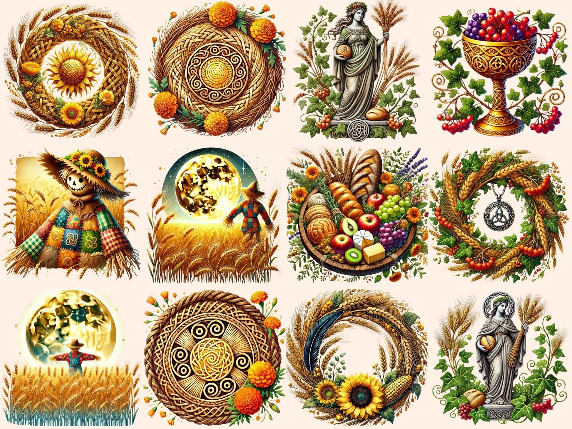 Lughnasadh Clipart - High - Quality Instant Digital Download for Creative Projects