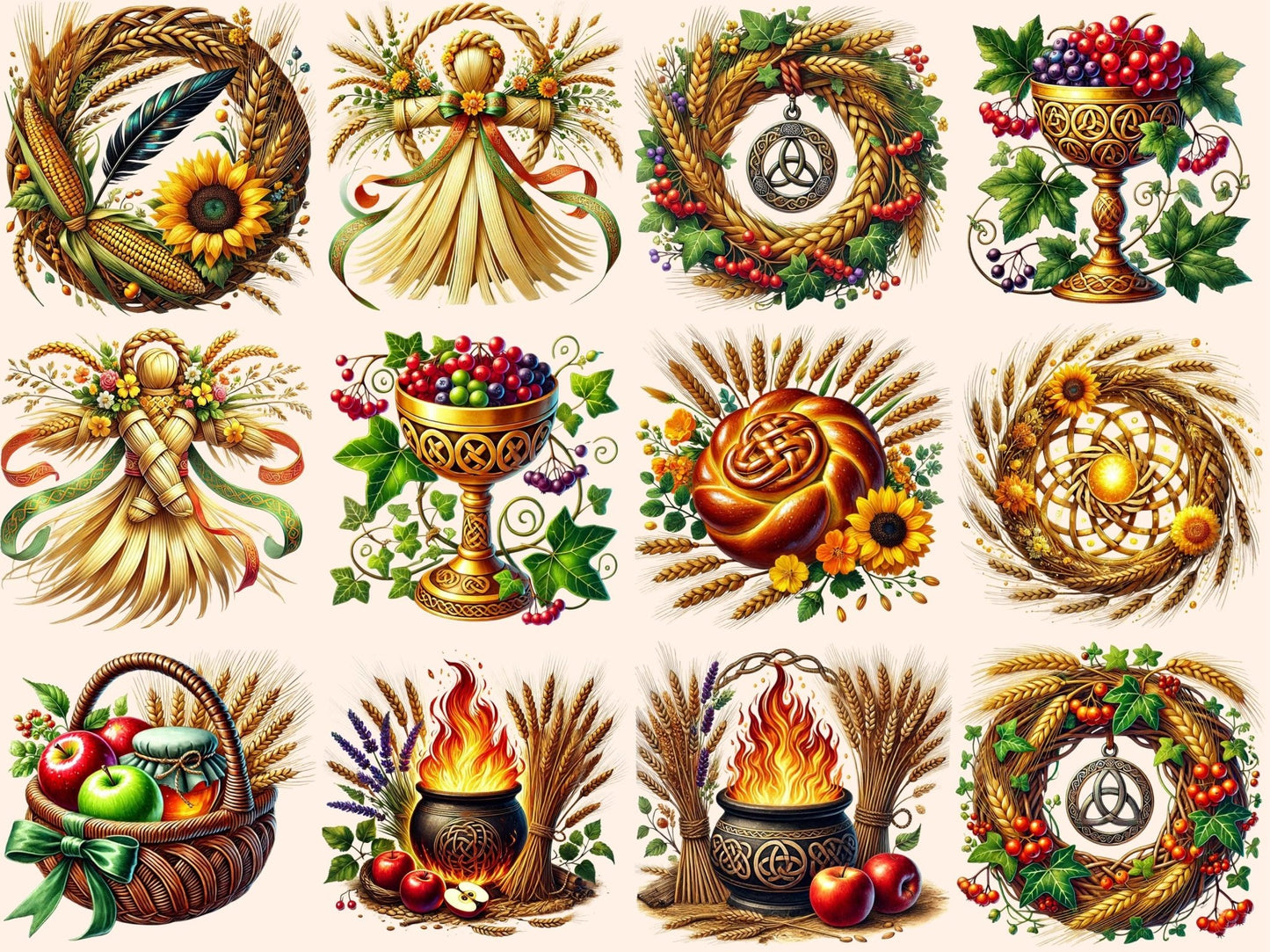 Lughnasadh Clipart - High - Quality Instant Digital Download for Creative Projects