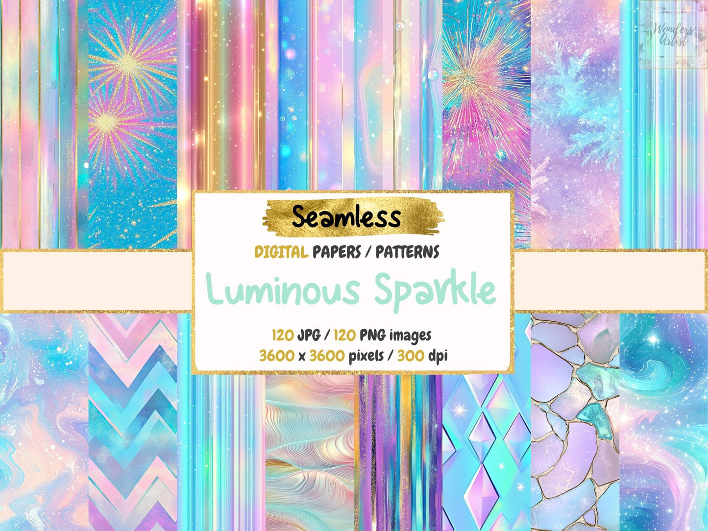 Luminous Sparkle Seamless Digital Paper - High - Quality Instant Digital Download for Creative Projects