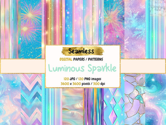 Luminous Sparkle Seamless Digital Paper - High - Quality Instant Digital Download for Creative Projects