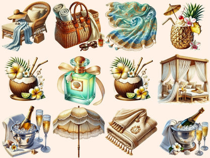 Luxury Beach Vacation (P1) Clipart beach clipart - Wonders Artist