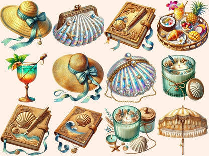 Luxury Beach Vacation (P2) Clipart beach clipart - Wonders Artist