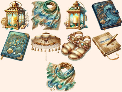 Luxury Beach Vacation (P2) Clipart beach clipart - Wonders Artist