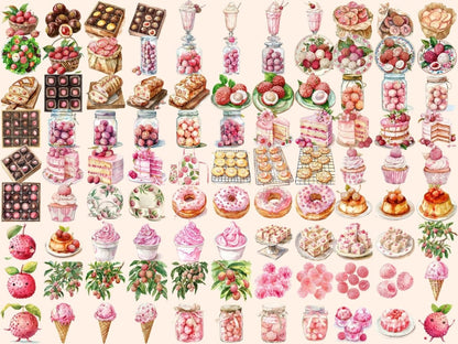 Lychee Watercolor Clipart Asian fruit design - Wonders Artist