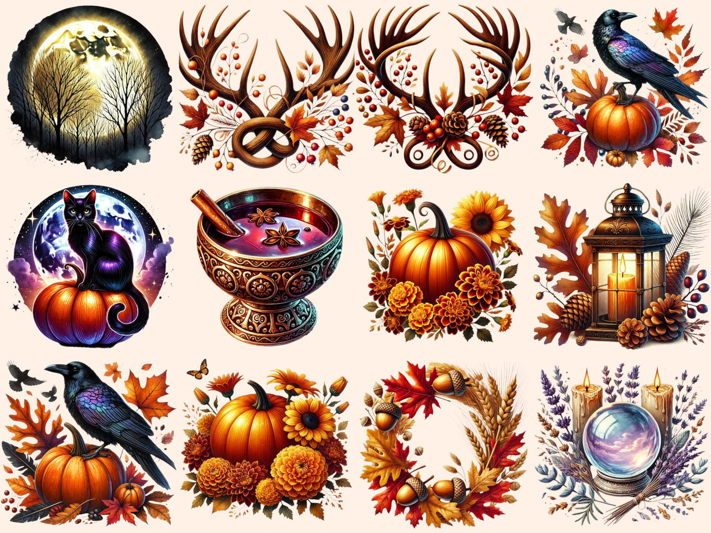 Mabon Clipart - High - Quality Instant Digital Download for Creative Projects