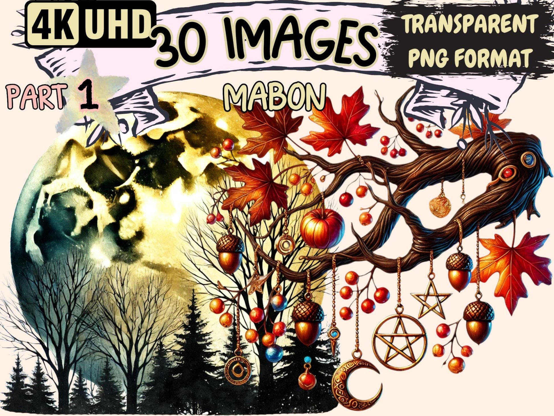 Mabon Clipart - High - Quality Instant Digital Download for Creative Projects