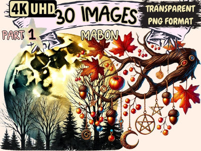 Mabon Clipart mabon art print - Wonders Artist
