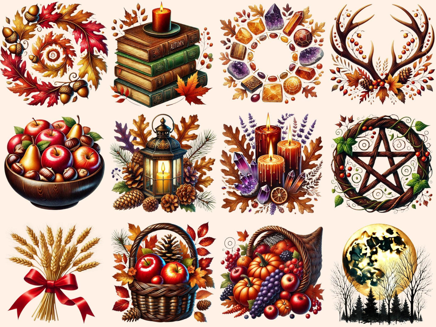 Mabon (P2) Clipart - High - Quality Instant Digital Download for Creative Projects