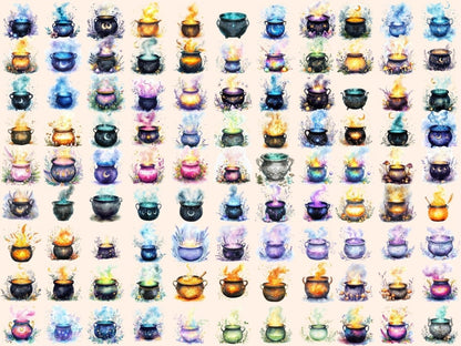 Magical Cauldrons Watercolor Clipart cauldron clipart - Wonders Artist