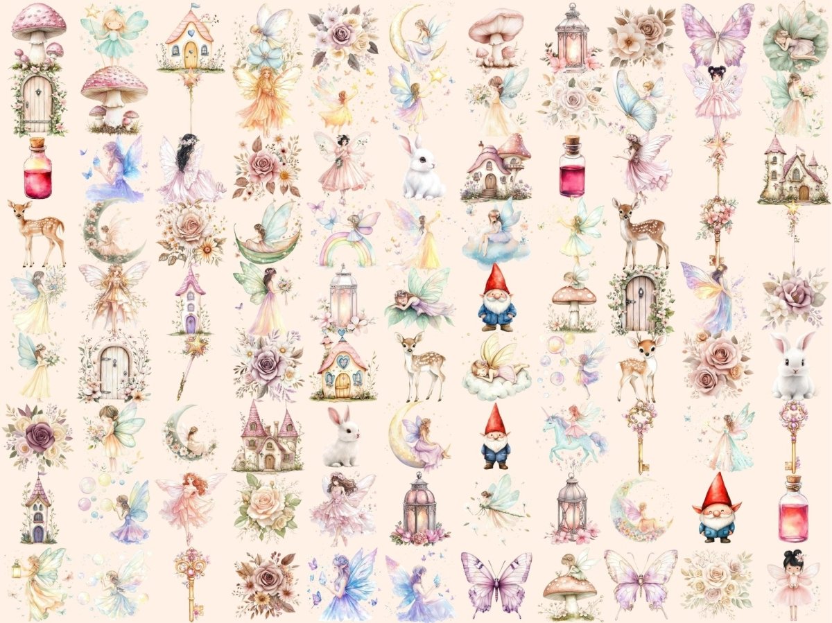 Magical Fairies Watercolor Clipart Enchanted Clipart - Wonders Artist