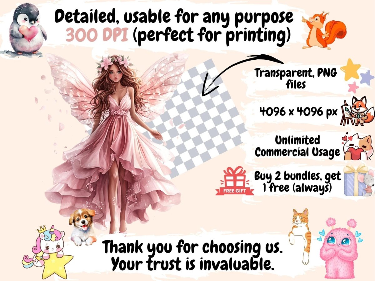 Magical Fairies Watercolor Clipart Enchanted Clipart - Wonders Artist