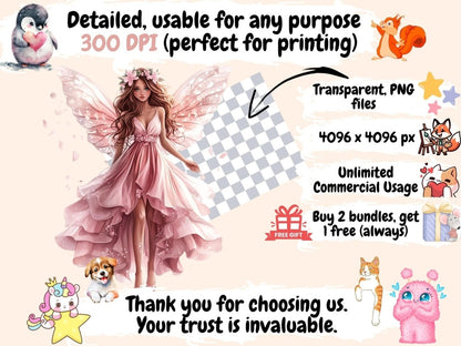 Magical Fairies Watercolor Clipart Enchanted Clipart - Wonders Artist