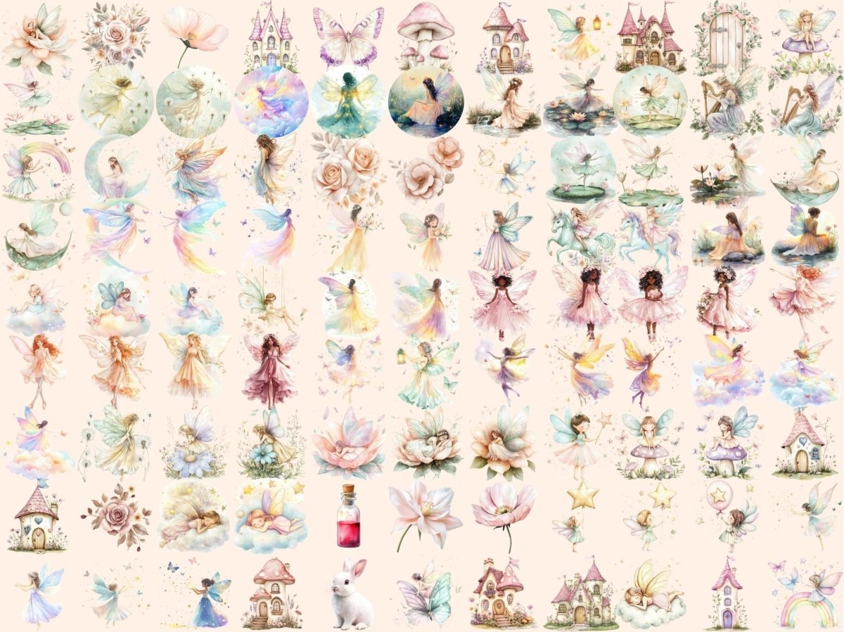 Magical Fairies Watercolor Clipart Enchanted Clipart - Wonders Artist