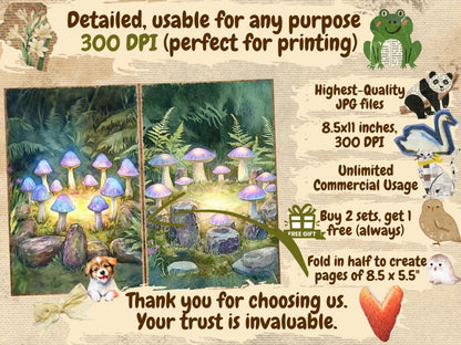 Magical Forests Journal Pages (P1) Enchanted Forest - Wonders Artist