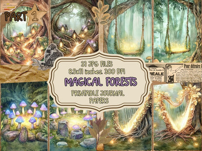 Magical Forests Journal Pages (P1) Enchanted Forest - Wonders Artist