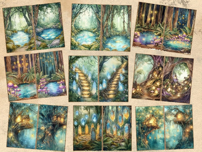 Magical Forests Journal Pages (P2) Enchanted Forest - Wonders Artist