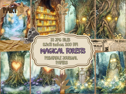 Magical Forests Journal Pages (P3) Enchanted Forest - Wonders Artist