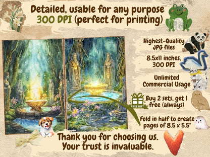 Magical Forests Journal Pages (P3) Enchanted Forest - Wonders Artist