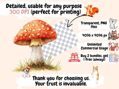 Magical Forests Watercolor Clipart enchanted forest art - Wonders Artist