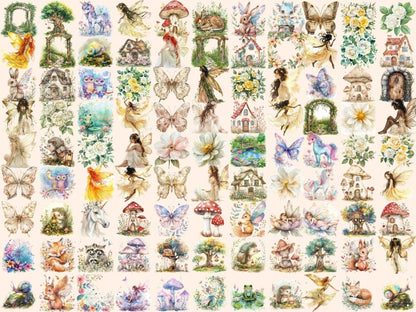 Magical Forests Watercolor Clipart enchanted forest art - Wonders Artist