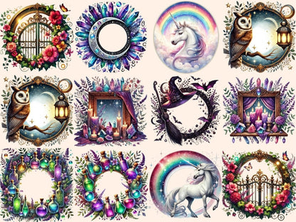 Magical Frames Clipart Enchanted Frames PNG - Wonders Artist