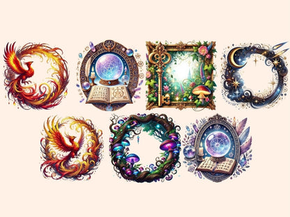 Magical Frames (P2) Clipart Enchanted Frames PNG - Wonders Artist