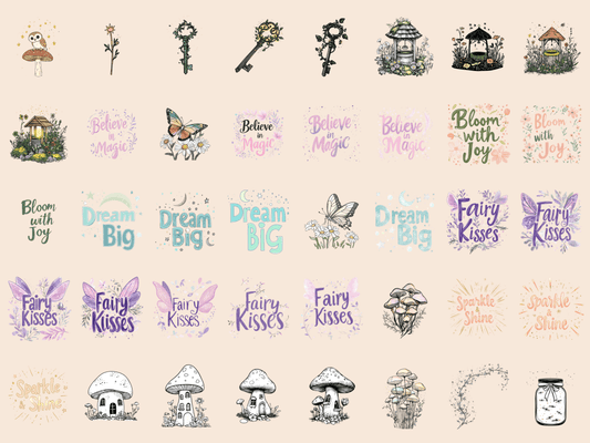 Magical Garden Cardmaking Clipart