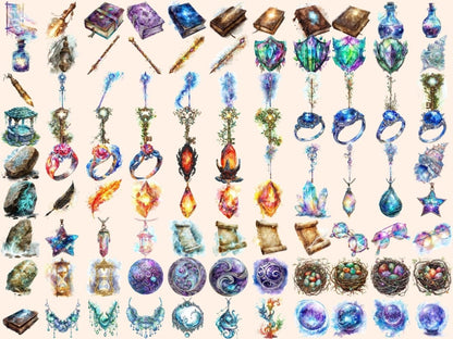 Magical Items Watercolor Clipart magic clipart - Wonders Artist