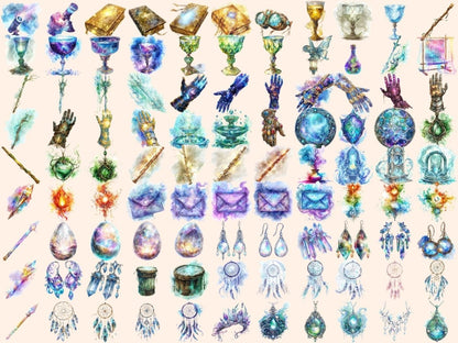 Magical Items Watercolor Clipart magic clipart - Wonders Artist