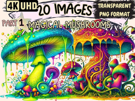 Magical Mushrooms Clipart enchanted mushrooms - Wonders Artist