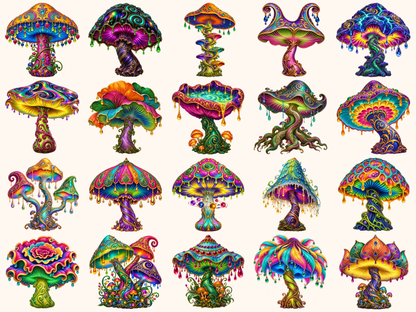 Magical Mushrooms Clipart — preview 4